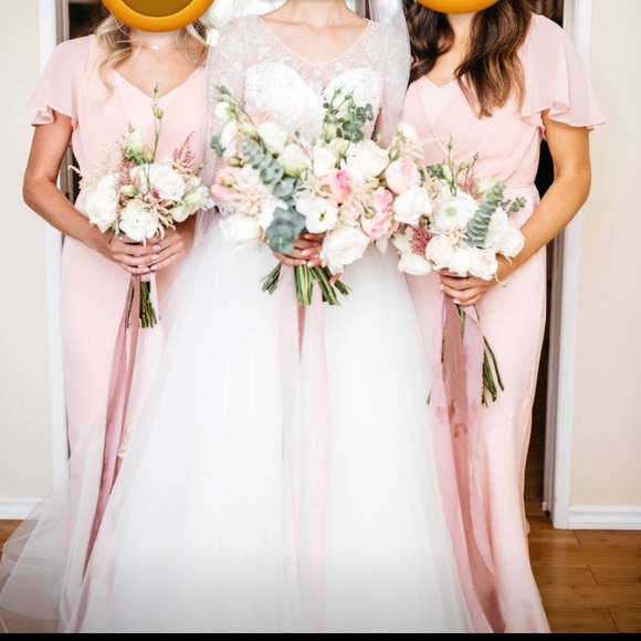 slinky bow back maxi bridesmaid dress - Picture 4 of 8